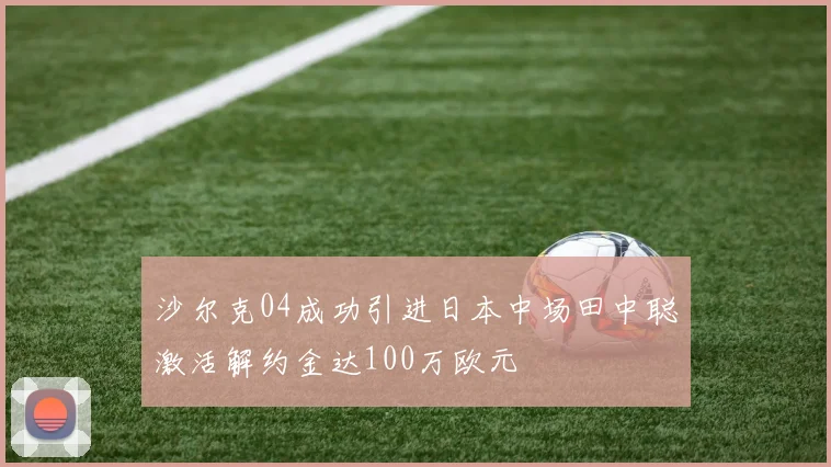 沙尔克04成功引进日本中场田中聪激活解约金达100万欧元